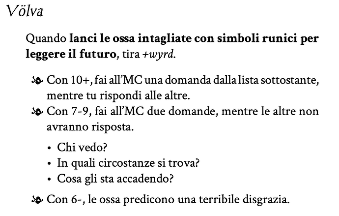 L'immagine mostra la mossa Völva di Sagas of the Icelanders